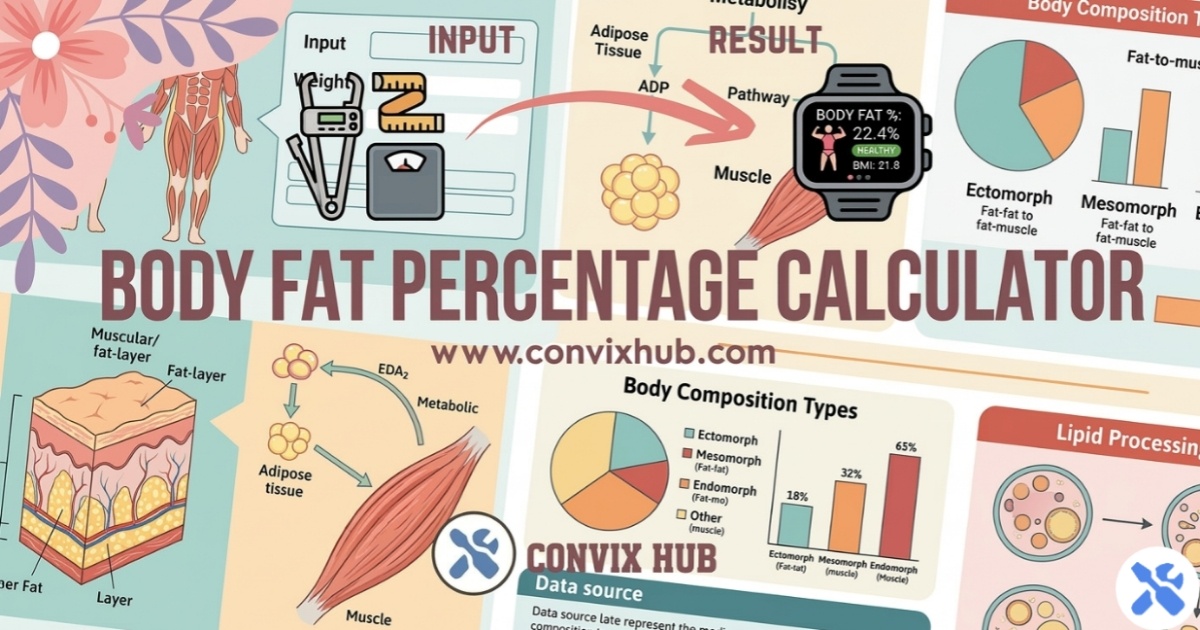 Body Fat Percentage Calculator – US Navy Method (Male/Female) | Convix Hub
